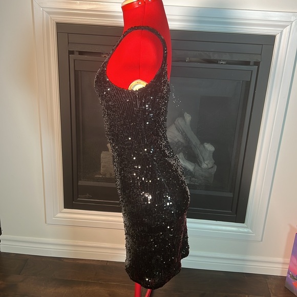 Bedo Sequin Black Party Cocktail dress - Picture 3 of 4